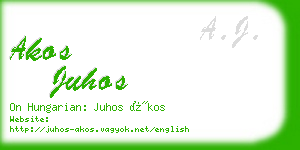 akos juhos business card